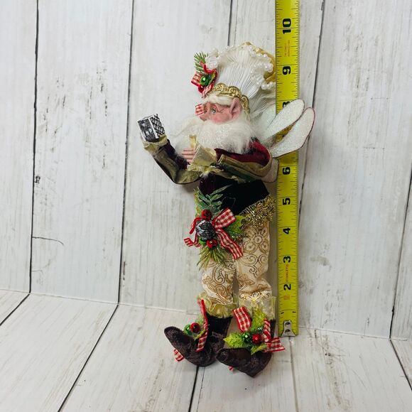 Small Mark Roberts Gold Swirl Hat Christmas Santa Fairy 10" Baker-? - Picture 5 of 8